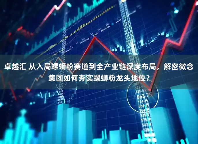 卓越汇 从入局螺蛳粉赛道到全产业链深度布局，解密微念集团如何夯实螺蛳粉龙头地位？